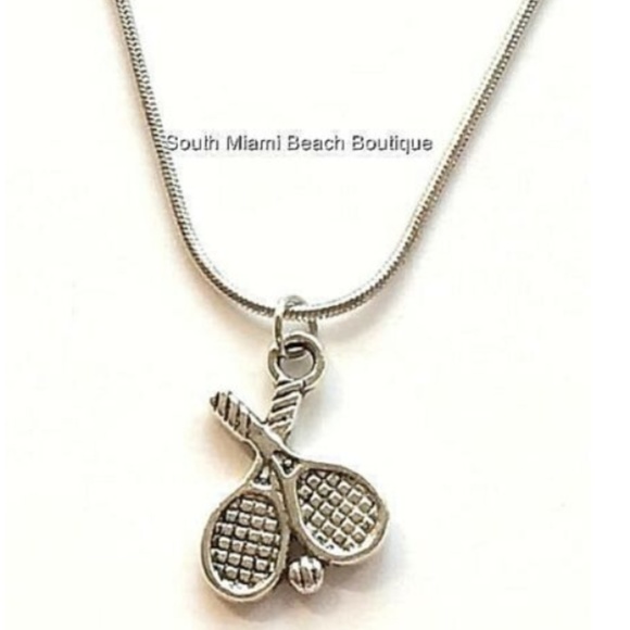 Jewelry Silver Tennis Ball Racquet Necklace 18 Sports Mom Poshmark